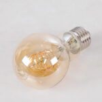 GLOBOSTAR® GLOBE 99059 Λάμπα E27 A60 LED 4W 280lm 360° AC 220-240V IP20 Ultra Θερμό Λευκό 2200K Dimmable - Ultra Thin Soft T Spiral Filament Chip - Μελί - Μ6 x Π6 x Υ10.5cm - 3 Χρόνια Εγγύηση - Image 3