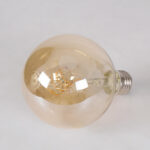 GLOBOSTAR® BUBBLE 99060 Λάμπα E27 G95 LED 4W 280lm 360° AC 220-240V IP20 Ultra Θερμό Λευκό 2200K Dimmable - Ultra Thin Soft Τ Spiral Filament Chip - Μελί - Μ9.5 x Π9.5 x Υ13.5cm - 3 Χρόνια Εγγύηση - Image 3