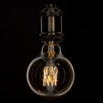 GLOBOSTAR® BUBBLE 99060 Λάμπα E27 G95 LED 4W 280lm 360° AC 220-240V IP20 Ultra Θερμό Λευκό 2200K Dimmable - Ultra Thin Soft Τ Spiral Filament Chip - Μελί - Μ9.5 x Π9.5 x Υ13.5cm - 3 Χρόνια Εγγύηση - Image 5