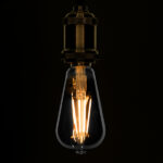 GLOBOSTAR® PEAR 99077 Λάμπα E27 ST64 LED 10W 1000lm 360° AC 220-240V IP20 Θερμό Λευκό 2700K Dimmable - Long Filament Chip - Μαύρο Φιμέ - Μ6.4 x Π6.4 x Υ14.5cm - 3 Χρόνια Εγγύηση - Image 2