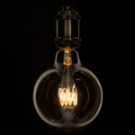 GLOBOSTAR® BUBBLE 99081 Λάμπα E27 G125 LED 4W 280lm 360° AC 220-240V IP20 Ultra Θερμό Λευκό 2200K Dimmable - Ultra Thin Soft T Spiral Filament Chip - Μελί - Μ12.5 x Π12.5 x Υ18cm - 3 Χρόνια Εγγύηση - Image 5