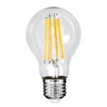 GLOBOSTAR® GLOBE 99083 Λάμπα E27 A60 LED 4W 840lm 360° AC 220-240V IP20 Θερμό Λευκό 2700K - Long Filament Chip - Διάφανο - Μ6 x Π6 x Υ11cm - 3 Χρόνια Εγγύηση - Image 2