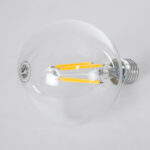 GLOBOSTAR® BUBBLE 99084 Λάμπα E27 G95 LED 4W 840lm 360° AC 220-240V IP20 Θερμό Λευκό 2700K - Long Filament Chip - Διάφανο - Μ9.5 x Π9.5 x Υ13.8cm - 3 Χρόνια Εγγύηση - Image 3