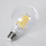 GLOBOSTAR® BUBBLE 99084 Λάμπα E27 G95 LED 4W 840lm 360° AC 220-240V IP20 Θερμό Λευκό 2700K - Long Filament Chip - Διάφανο - Μ9.5 x Π9.5 x Υ13.8cm - 3 Χρόνια Εγγύηση - Image 4