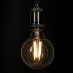 GLOBOSTAR® BUBBLE 99084 Λάμπα E27 G95 LED 4W 840lm 360° AC 220-240V IP20 Θερμό Λευκό 2700K - Long Filament Chip - Διάφανο - Μ9.5 x Π9.5 x Υ13.8cm - 3 Χρόνια Εγγύηση - Image 5