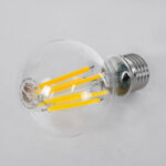 GLOBOSTAR® GLOBE 99087 Λάμπα E27 A60 LED 7W 1470lm 360° AC 220-240V IP20 Θερμό Λευκό 2700K - Long Filament Chip - Διάφανο - Μ6 x Π6 x Υ11cm - 3 Χρόνια Εγγύηση - Image 3