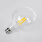 GLOBOSTAR® BUBBLE 99089 Λάμπα E27 G125 LED 7W 1470lm 360° AC 220-240V IP20 Θερμό Λευκό 2700K - Long Filament Chip - Διάφανο - Μ12.5 x Π12.5 x Υ13.8cm - 3 Χρόνια Εγγύηση - Image 4