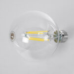 GLOBOSTAR® BUBBLE 99092 Λάμπα E27 G95 LED 4W 840lm 360° AC 220-240V IP20 Φυσικό Λευκό 4500K - Filament Chip - Διάφανο - Μ9.5 x Π9.5 x Υ13.8cm - 3 Χρόνια Εγγύηση - Image 3