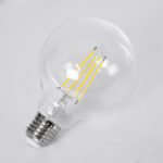 GLOBOSTAR® BUBBLE 99092 Λάμπα E27 G95 LED 4W 840lm 360° AC 220-240V IP20 Φυσικό Λευκό 4500K - Filament Chip - Διάφανο - Μ9.5 x Π9.5 x Υ13.8cm - 3 Χρόνια Εγγύηση - Image 4