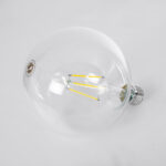 GLOBOSTAR® BUBBLE 99093 Λάμπα E27 G125 LED 4W 840lm 360° AC 220-240V IP20 Φυσικό Λευκό 4500K - Long Filament Chip - Διάφανο - Μ12.5 x Π12.5 x Υ13.8cm - 3 Χρόνια Εγγύηση - Image 3