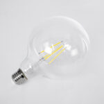 GLOBOSTAR® BUBBLE 99093 Λάμπα E27 G125 LED 4W 840lm 360° AC 220-240V IP20 Φυσικό Λευκό 4500K - Long Filament Chip - Διάφανο - Μ12.5 x Π12.5 x Υ13.8cm - 3 Χρόνια Εγγύηση - Image 4
