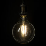 GLOBOSTAR® BUBBLE 99093 Λάμπα E27 G125 LED 4W 840lm 360° AC 220-240V IP20 Φυσικό Λευκό 4500K - Long Filament Chip - Διάφανο - Μ12.5 x Π12.5 x Υ13.8cm - 3 Χρόνια Εγγύηση - Image 5