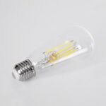 GLOBOSTAR® PEAR 99094 Λάμπα E27 ST64 LED 4W 840lm 360° AC 220-240V IP20 Φυσικό Λευκό 4500K - Long Filament Chip - Διάφανο - Μ6.4 x Π6.4 x Υ14.5cm - 3 Χρόνια Εγγύηση - Image 4