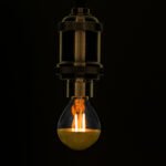 GLOBOSTAR® SPHERE 99105 Λάμπα E14 G45 LED 4W 420lm 320° AC 220-240V IP20 Ultra Θερμό Λευκό 2200K Dimmable - Filament Chip - Διάφανο με Χρυσό Ανεστραμμένο Καθρέπτη - Μ4.5 x Π4.5 x Υ8.1cm - 3 Χρόνια Εγγύηση - Image 2