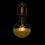 GLOBOSTAR® BUBBLE 99108 Λάμπα E27 G80 LED 4W 400lm 320° AC 220-240V IP20 Ultra Θερμό Λευκό 2200K Dimmable - Filament Chip - Διάφανο με Χρυσό Ανεστραμμένο Καθρέπτη - Μ8 x Π8 x Υ12.5cm - 3 Χρόνια Εγγύηση - Image 2