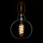 GLOBOSTAR® BUBBLE 99139 Λάμπα E27 G125 LED 6W 470lm 360° AC 220-240V IP20 Θερμό Λευκό 2700K Dimmable - Soft Spiral Filament Chip - Μαύρο Φιμέ - Μ12.5 x Π12.5 x Υ17.8cm - 3 Χρόνια Εγγύηση - Image 2