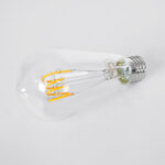GLOBOSTAR® PEAR 99140 Λάμπα E27 ST64 LED 4W 300lm 360° AC 220-240V IP20 Θερμό Λευκό 2700K Dimmable - Soft T Spiral Filament Chip - Διάφανο - Μ6.4 x Π6.4 x Υ14cm - 3 Χρόνια Εγγύηση - Image 3