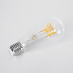 GLOBOSTAR® PEAR 99140 Λάμπα E27 ST64 LED 4W 300lm 360° AC 220-240V IP20 Θερμό Λευκό 2700K Dimmable - Soft T Spiral Filament Chip - Διάφανο - Μ6.4 x Π6.4 x Υ14cm - 3 Χρόνια Εγγύηση - Image 4