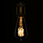 GLOBOSTAR® PEAR 99142 Λάμπα E27 ST64 LED 6W 470lm 360° AC 220-240V IP20 Θερμό Λευκό 2700K Dimmable - Soft T Spiral Filament Chip - Μαύρο Φιμέ - Μ6.4 x Π6.4 x Υ14.5cm - 3 Χρόνια Εγγύηση - Image 2