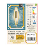 GLOBOSTAR® AVOCADOS 99167 Λάμπα E27 BTT80 LED 8W 650lm 360° AC 220-240V IP20 Ultra Θερμό Λευκό 2200K Dimmable - Long Filament Chip - Μελί - Μ12 x Π12 x Υ44cm - 3 Χρόνια Εγγύηση - Image 6