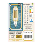 GLOBOSTAR® BANANAS 99168 Λάμπα E27 BTT80 LED 8W 720lm 360° AC 220-240V IP20 Ultra Θερμό Λευκό 2200K Dimmable - Long Filament Chip - Μελί - Μ7.8 x Π7.8 x Υ34.5cm - 3 Χρόνια Εγγύηση - Image 6
