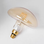GLOBOSTAR® MUSHROOM 99173 Λάμπα E27 MR200 LED 4W 280lm 360° AC 220-240V IP20 Ultra Θερμό Λευκό 2200K Dimmable - Soft T Spiral Filament Chip - Μελί - Μ20 x Π20 x Υ20cm - 3 Χρόνια Εγγύηση - Image 4