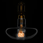 GLOBOSTAR® MUSHROOM 99174 Λάμπα E27 MR200 LED 6W 480lm 360° AC 220-240V IP20 Θερμό Λευκό 2700K Dimmable - Soft T Spiral Filament Chip - Μαύρο Φιμέ - Μ19.5 x Π19.5 x Υ20cm - 3 Χρόνια Εγγύηση - Image 2