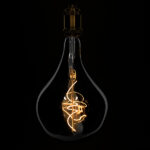GLOBOSTAR® ROCK 99176 Λάμπα E27 R170 LED 6W 480lm 360° AC 220-240V IP20 Θερμό Λευκό 2700K Dimmable - Soft S Spiral Filament Chip - Μαύρο Φιμέ - Μ16.7 x Π16.7 x Υ29cm - 3 Χρόνια Εγγύηση - Image 2