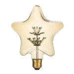 GLOBOSTAR® DECOSTAR 99207 Λάμπα E27 S125 LED 1W 70lm 360° AC 220-240V IP20 Ultra Θερμό Λευκό 2200K - Diode HP Filament Chip - Μελί - Μ15 x Π6 x Υ16cm - 3 Χρόνια Εγγύηση - Image 2