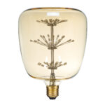 GLOBOSTAR® BARREL 99209 Λάμπα E27 G145 LED 1.6W 140lm 360° AC 220-240V IP20 Ultra Θερμό Λευκό 2200K - Diode HP Filament Chip - Μελί - Μ14.5 x Π14.5 x Υ19cm - 3 Χρόνια Εγγύηση - Image 2