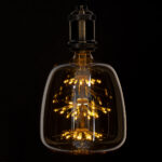 GLOBOSTAR® BARREL 99209 Λάμπα E27 G145 LED 1.6W 140lm 360° AC 220-240V IP20 Ultra Θερμό Λευκό 2200K - Diode HP Filament Chip - Μελί - Μ14.5 x Π14.5 x Υ19cm - 3 Χρόνια Εγγύηση - Image 5