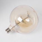 GLOBOSTAR® BALLOON 99210 Λάμπα E27 BLL150 LED 1.6W 140lm 360° AC 220-240V IP20 Ultra Θερμό Λευκό 2200K - Diode HP Filament Chip - Μελί - Μ15 x Π15 x Υ19.5cm - 3 Χρόνια Εγγύηση - Image 3
