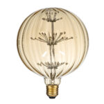 GLOBOSTAR® PUMPKIN 99211 Λάμπα E27 G150 LED 1.6W 140lm 360° AC 220-240V IP20 Ultra Θερμό Λευκό 2200K - Diode HP Filament Chip - Μελί - Μ15 x Π15 x Υ19cm - 3 Χρόνια Εγγύηση - Image 2