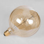 GLOBOSTAR® PUMPKIN 99211 Λάμπα E27 G150 LED 1.6W 140lm 360° AC 220-240V IP20 Ultra Θερμό Λευκό 2200K - Diode HP Filament Chip - Μελί - Μ15 x Π15 x Υ19cm - 3 Χρόνια Εγγύηση - Image 4