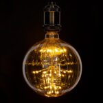 GLOBOSTAR® PUMPKIN 99211 Λάμπα E27 G150 LED 1.6W 140lm 360° AC 220-240V IP20 Ultra Θερμό Λευκό 2200K - Diode HP Filament Chip - Μελί - Μ15 x Π15 x Υ19cm - 3 Χρόνια Εγγύηση - Image 5
