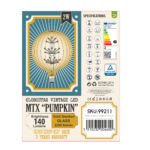 GLOBOSTAR® PUMPKIN 99211 Λάμπα E27 G150 LED 1.6W 140lm 360° AC 220-240V IP20 Ultra Θερμό Λευκό 2200K - Diode HP Filament Chip - Μελί - Μ15 x Π15 x Υ19cm - 3 Χρόνια Εγγύηση - Image 6