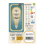 GLOBOSTAR® BOMBSHELL 99212 Λάμπα E27 BT125 LED 1.8W 158lm 360° AC 220-240V IP20 Ultra Θερμό Λευκό 2200K Dimmable - Diode HP Filament Chip - Μελί - Μ12.5 x Π12.5 x Υ29cm - 3 Χρόνια Εγγύηση - Image 6