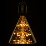 GLOBOSTAR® CONICAL 99213 Λάμπα E27 CNC150 LED 4W 400lm 360° AC 220-240V IP20 Ultra Θερμό Λευκό 2200K - Diode HP Filament Chip - Μελί - Μ14.3 x Π14.3 x Υ17.5cm - 3 Χρόνια Εγγύηση - Image 2