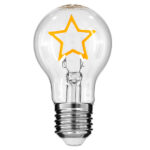 GLOBOSTAR® STAR 99251 Λάμπα E27 A60 LED 3W 240lm 360° AC 220-240V IP20 Ultra Θερμό Λευκό 2200K Dimmable - Filament Chip - Διάφανο - Μ6 x Π6 x Υ11cm - 3 Χρόνια Εγγύηση - Image 2
