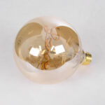GLOBOSTAR® LOVE 99252 Λάμπα E27 G125 LED 2.4W 204lm 360° AC 220-240V IP20 Ultra Θερμό Λευκό 2200K Dimmable - Filament Chip - Μελί - Μ12.5 x Π12.5 x Υ18cm - 3 Χρόνια Εγγύηση - Image 4