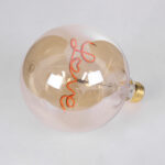 GLOBOSTAR® LOVE 99253 Λάμπα E27 G125 LED 2.4W 204lm 360° AC 220-240V IP20 Κόκκινο Dimmable - Filament Chip - Μελί - Μ12.5 x Π12.5 x Υ18cm - 3 Χρόνια Εγγύηση - Image 4
