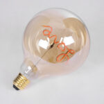GLOBOSTAR® LOVE 99253 Λάμπα E27 G125 LED 2.4W 204lm 360° AC 220-240V IP20 Κόκκινο Dimmable - Filament Chip - Μελί - Μ12.5 x Π12.5 x Υ18cm - 3 Χρόνια Εγγύηση - Image 5