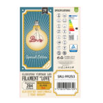 GLOBOSTAR® LOVE 99253 Λάμπα E27 G125 LED 2.4W 204lm 360° AC 220-240V IP20 Κόκκινο Dimmable - Filament Chip - Μελί - Μ12.5 x Π12.5 x Υ18cm - 3 Χρόνια Εγγύηση - Image 6