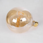 GLOBOSTAR® DREAM 99255 Λάμπα E27 G125 LED 2.4W 204lm 360° AC 220-240V IP20 Ultra Θερμό Λευκό 2200K Dimmable - Filament Chip - Μελί - Μ12.5 x Π12.5 x Υ18cm - 3 Χρόνια Εγγύηση - Image 4