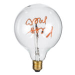 GLOBOSTAR® KISS ME 99256 Λάμπα E27 G125 LED 4W 340lm 360° AC 220-240V IP20 Ροζ Dimmable - Filament Chip - Διάφανο - Μ12.5 x Π12.5 x Υ18cm - 3 Χρόνια Εγγύηση - Image 3