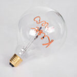 GLOBOSTAR® KISS ME 99256 Λάμπα E27 G125 LED 4W 340lm 360° AC 220-240V IP20 Ροζ Dimmable - Filament Chip - Διάφανο - Μ12.5 x Π12.5 x Υ18cm - 3 Χρόνια Εγγύηση - Image 5