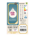 GLOBOSTAR® KISS ME 99256 Λάμπα E27 G125 LED 4W 340lm 360° AC 220-240V IP20 Ροζ Dimmable - Filament Chip - Διάφανο - Μ12.5 x Π12.5 x Υ18cm - 3 Χρόνια Εγγύηση - Image 6