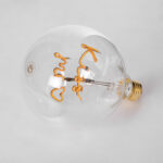 GLOBOSTAR® KISS ME 99257 Λάμπα E27 G125 LED 4W 340lm 360° AC 220-240V IP20 Ultra Θερμό Λευκό 2200K Dimmable - Filament Chip - Διάφανο - Μ12.5 x Π12.5 x Υ18cm - 3 Χρόνια Εγγύηση - Image 4