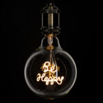 GLOBOSTAR® BE HAPPY 99258 Λάμπα E27 G125 LED 4W 340lm 360° AC 220-240V IP20 Ultra Θερμό Λευκό 2200K Dimmable - Filament Chip - Διάφανο - Μ12.5 x Π12.5 x Υ18cm - 3 Χρόνια Εγγύηση - Image 2