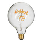 GLOBOSTAR® BE HAPPY 99258 Λάμπα E27 G125 LED 4W 340lm 360° AC 220-240V IP20 Ultra Θερμό Λευκό 2200K Dimmable - Filament Chip - Διάφανο - Μ12.5 x Π12.5 x Υ18cm - 3 Χρόνια Εγγύηση - Image 3